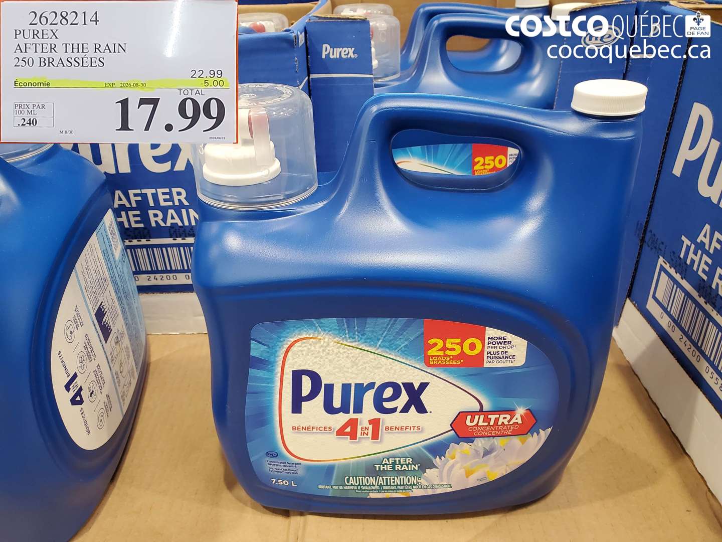 2628214 PUREX AFTER THE RAIN 250 BRASSÉES ($5.00 INSTANT SAVINGS EXPIRES ON 2026-08-30) $17.99