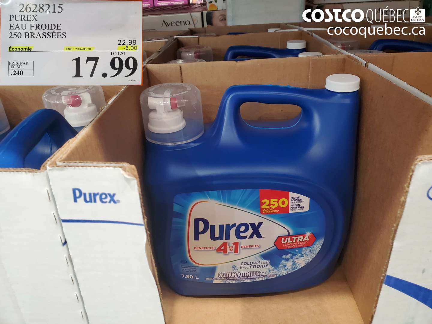 2628215 PUREX EAU FROIDE 250 BRASSÉES ($5.00 INSTANT SAVINGS EXPIRES ON 2026-08-30) $17.99