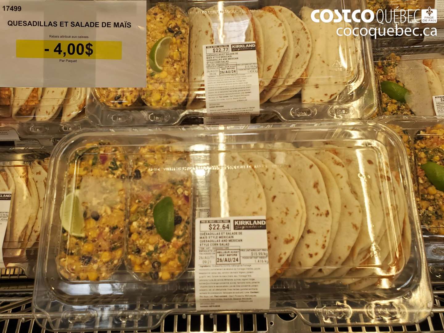 17499 QUESADILLAS ET SALADE DE MAÏS ($4.00 INSTANT SAVINGS)