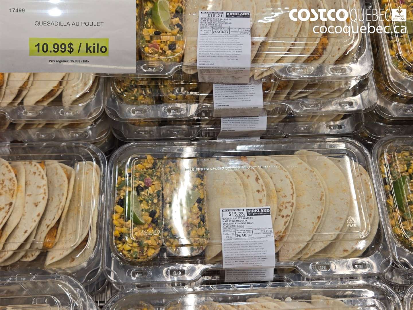 17499 QUESADILLA AU POULET $10.99