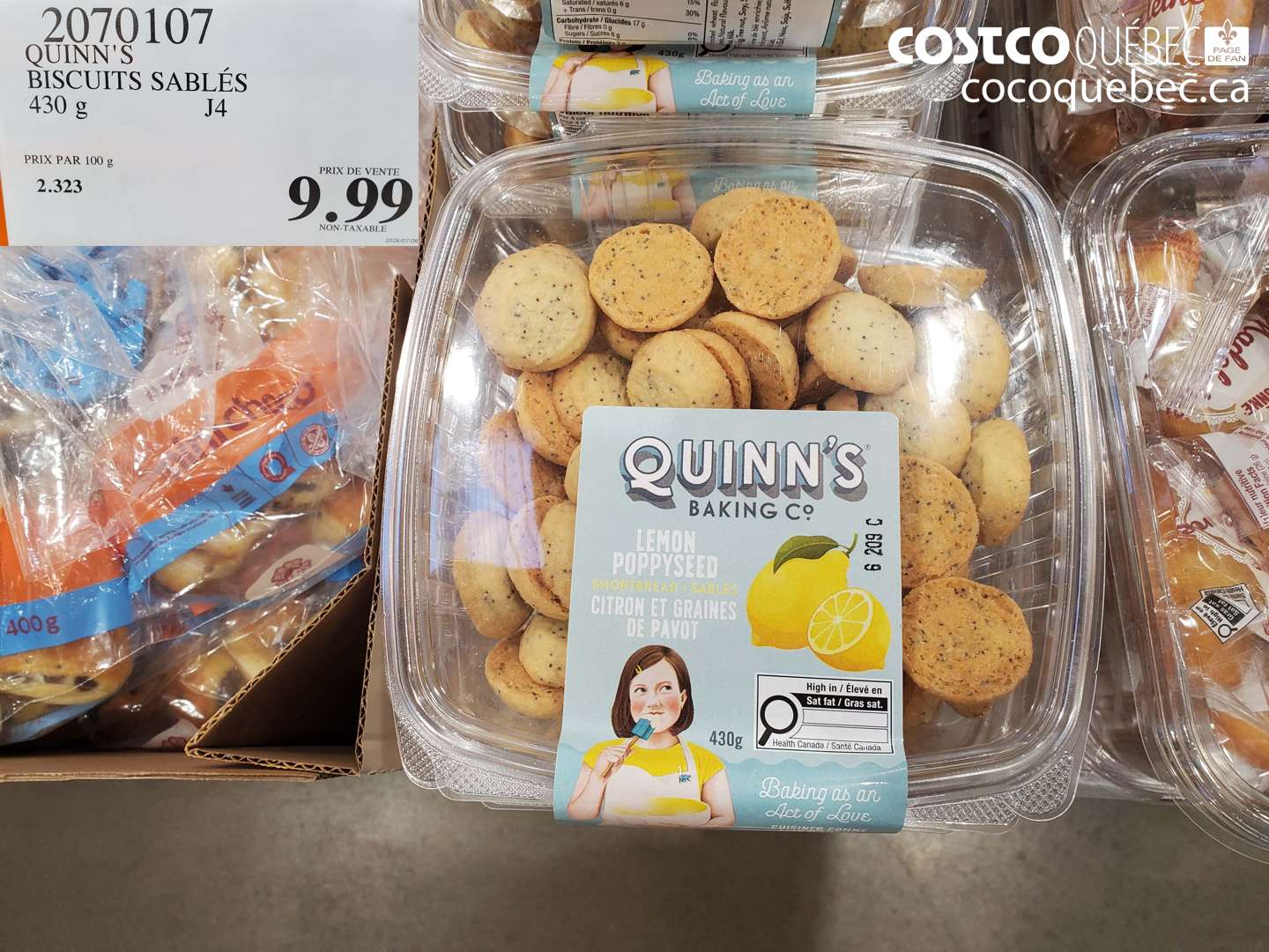 2070107 QUINN'S BISCUITS SABLÉS $9.99