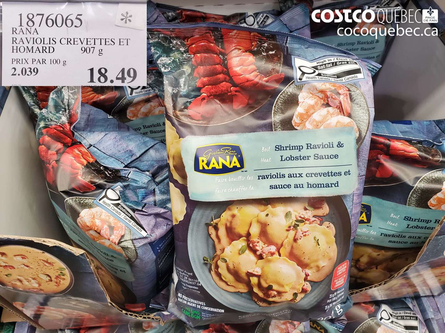1876065 RANA RAVIOLIS CREVETTES ET HOMARD $18.49