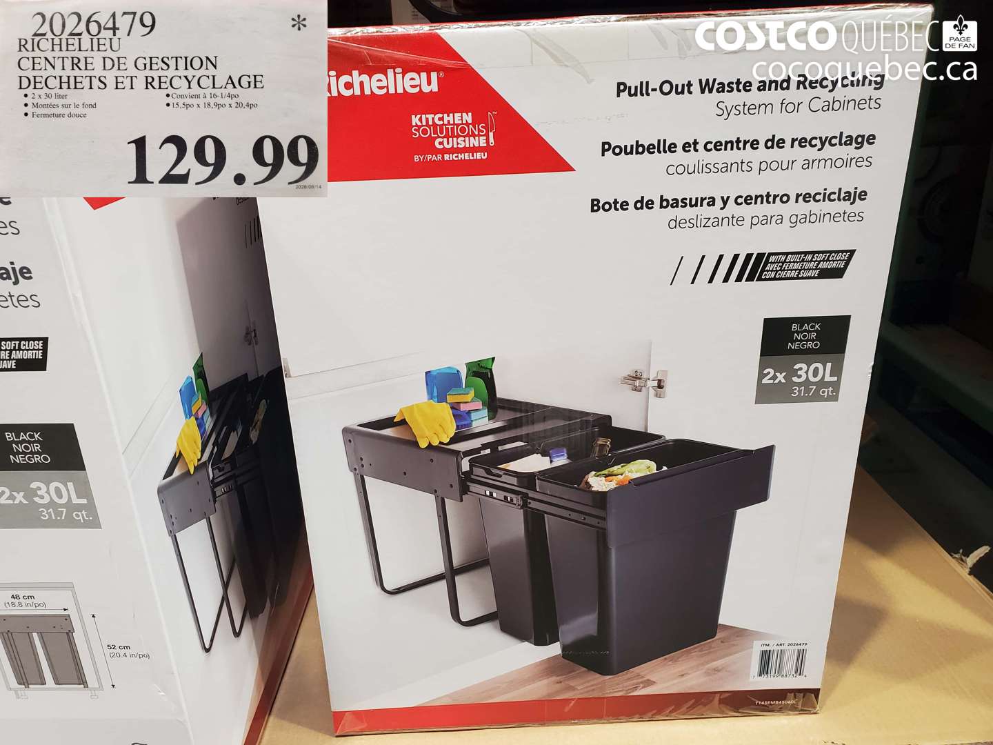 2026479 RICHELIEU CENTRE DE GESTION DECHETS ET RECYCLAGE $129.99