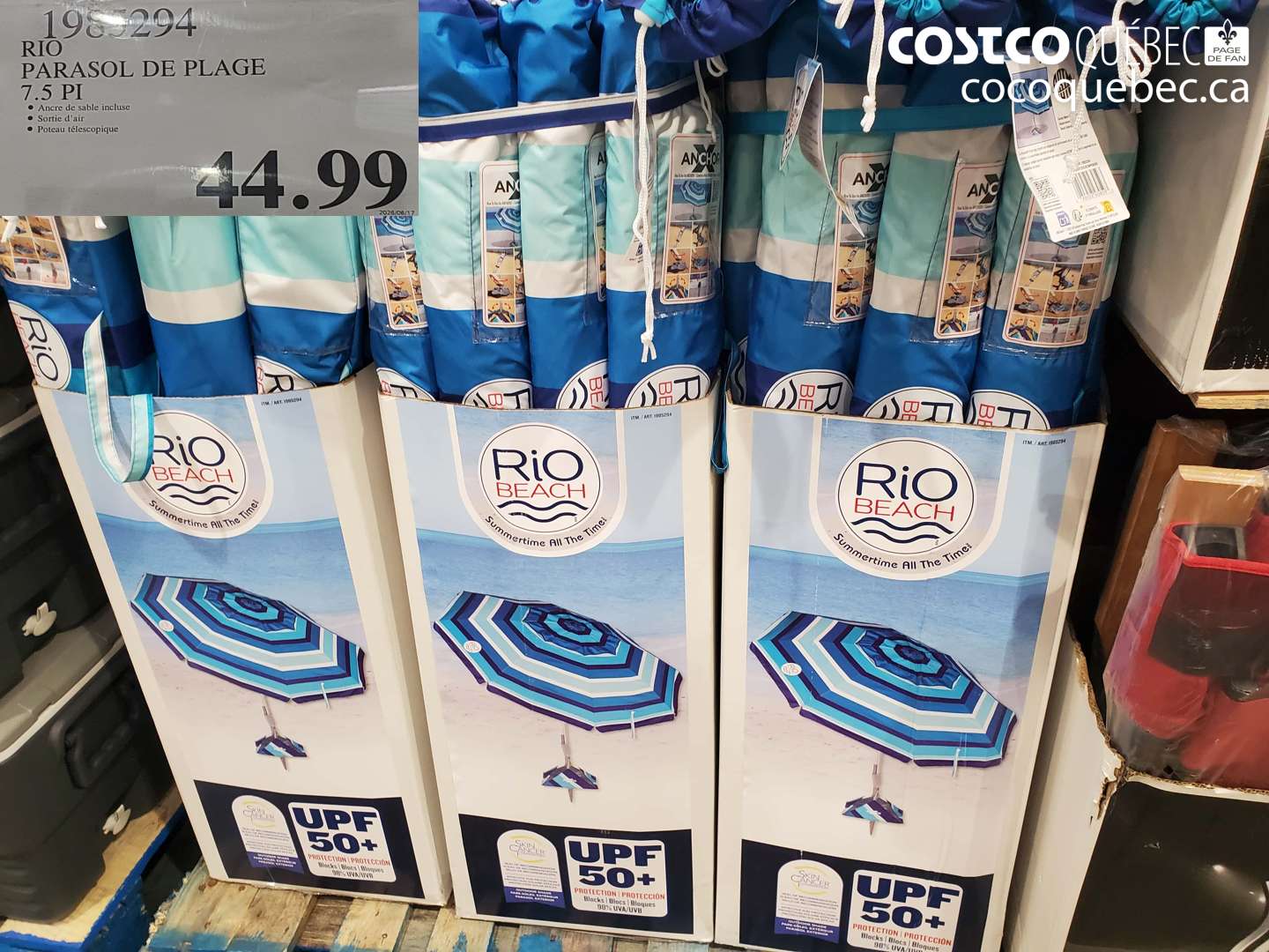 1985294 RIO PARASOL DE PLAGE 7.5 PI $44.99