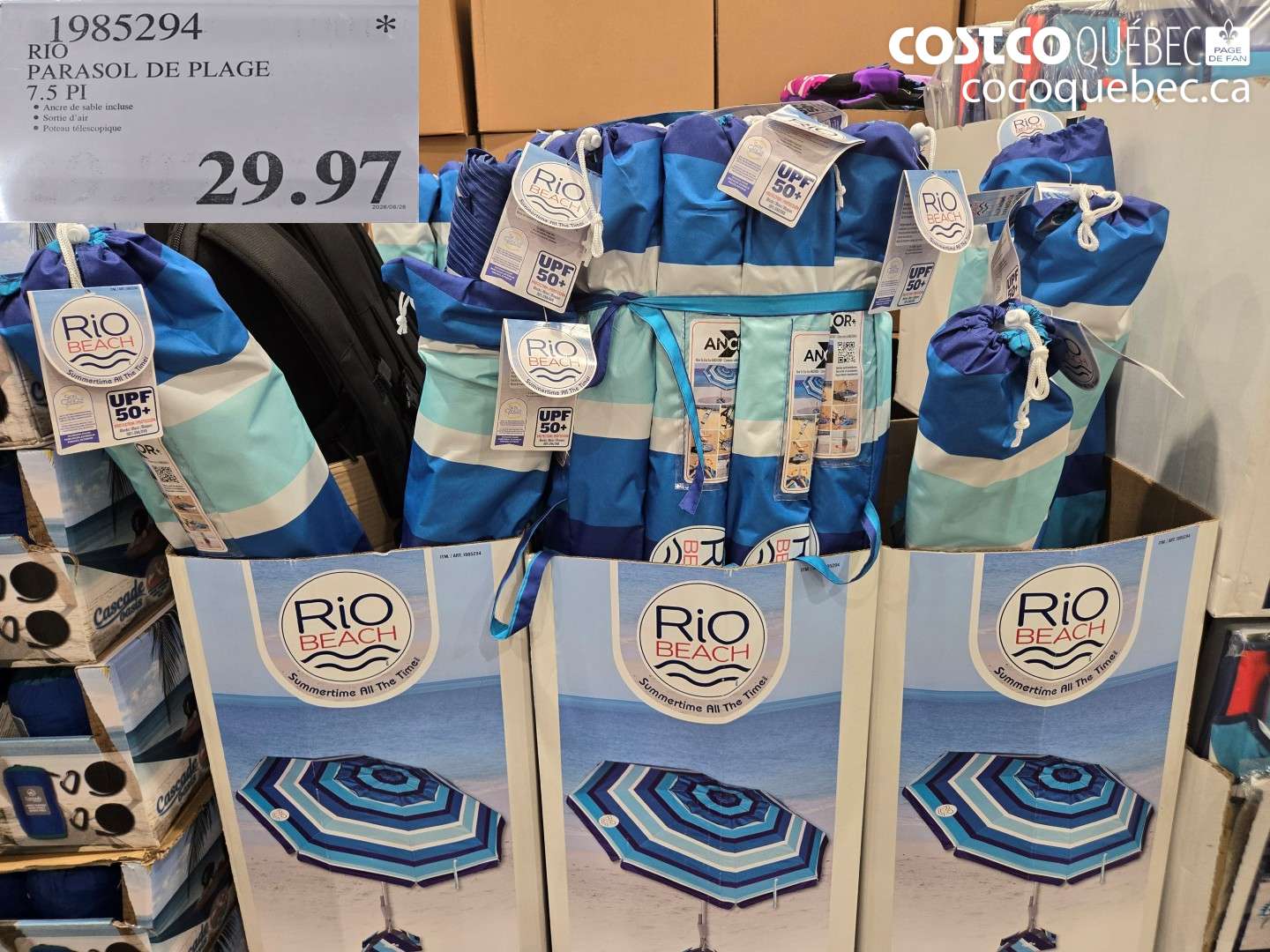 1985294 RIO PARASOL DE PLAGE 7.5 PI $29.97