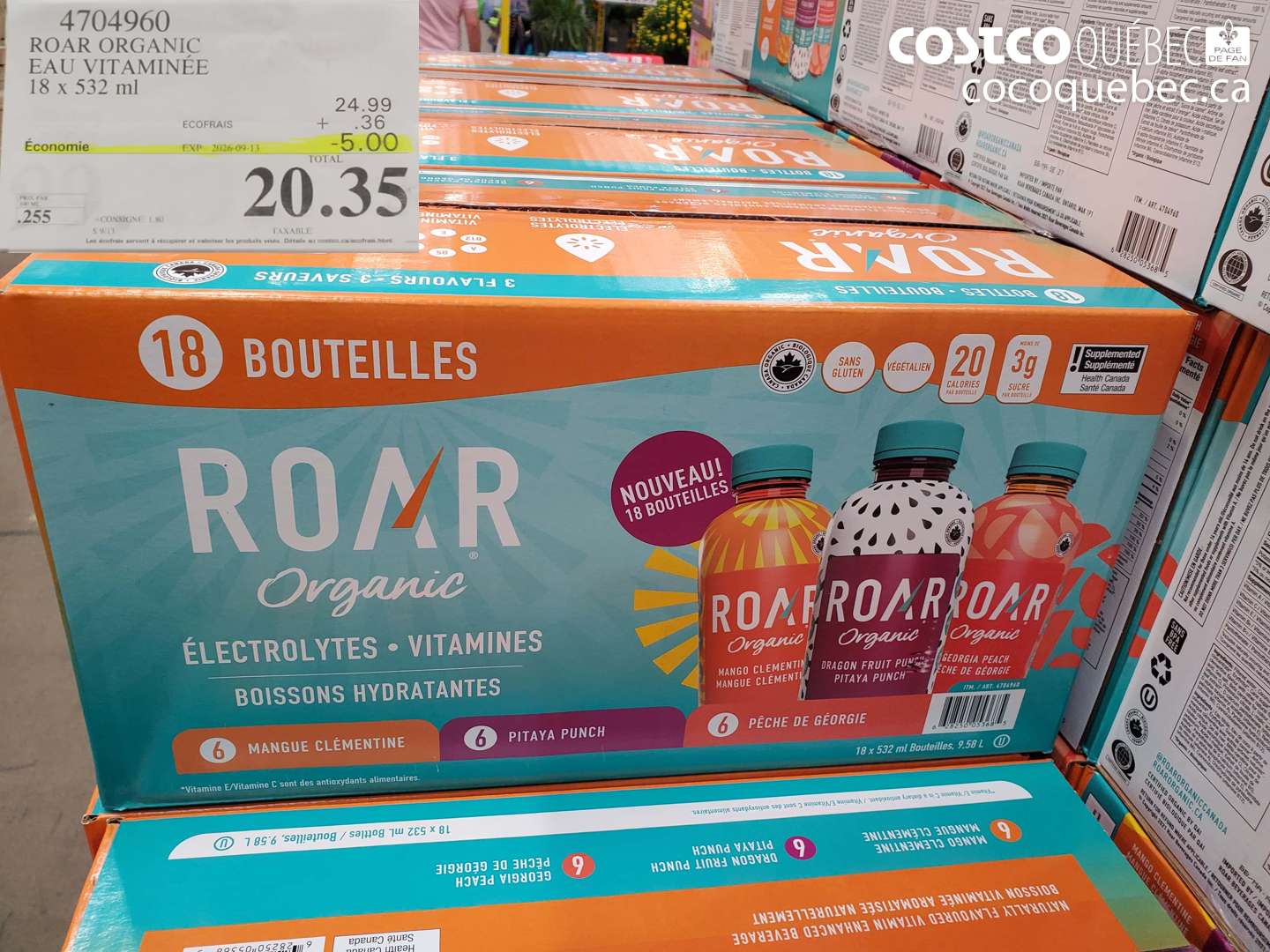 4704960 ROAR ORGANIC EAU VITAMINÉE ($5.00 INSTANT SAVINGS EXPIRES ON 2026-09-13) $20.35