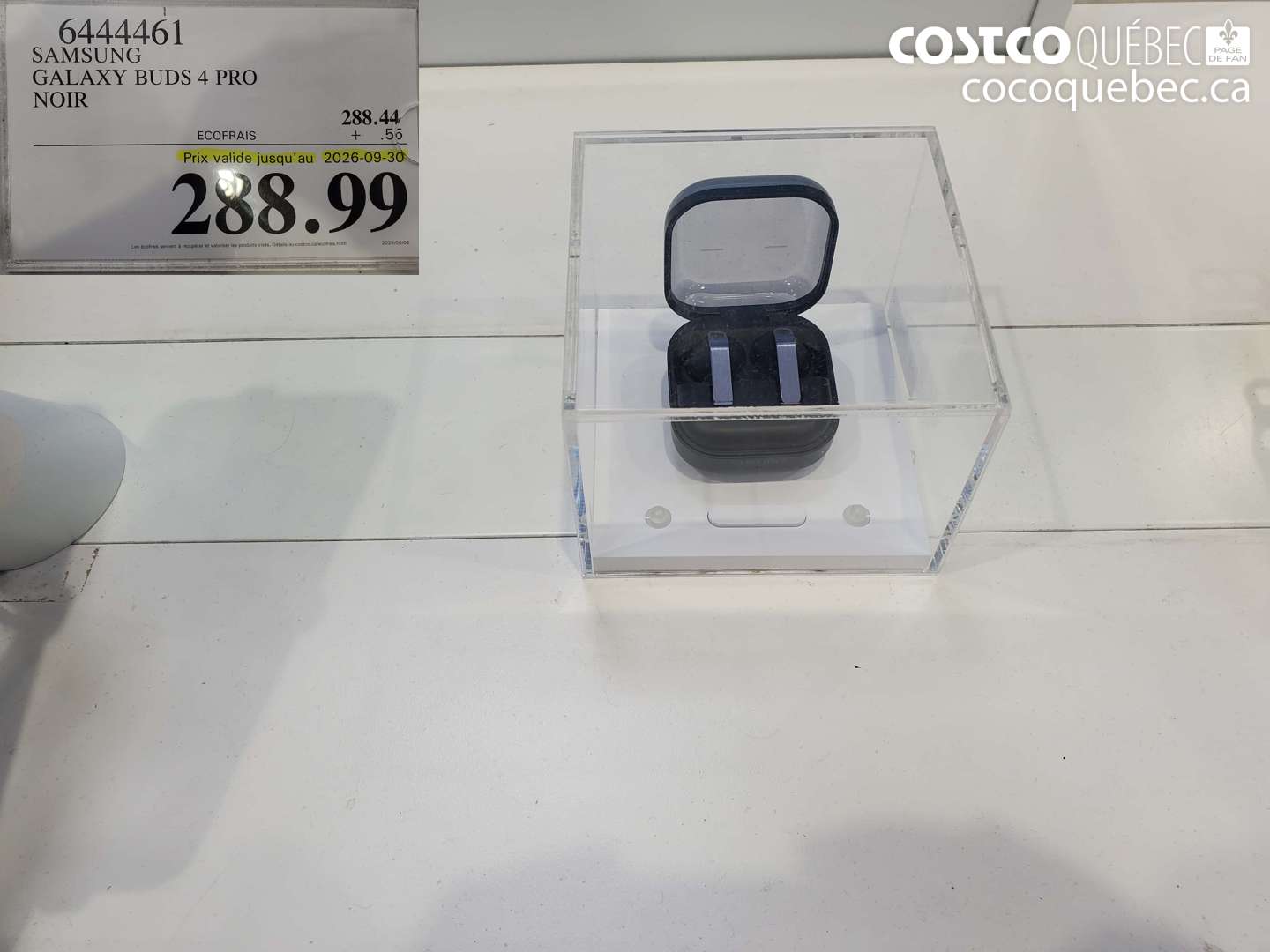 6444461 SAMSUNG GALAXY BUDS 4 PRO NOIR (EXPIRES ON 2026-09-30) $288.99