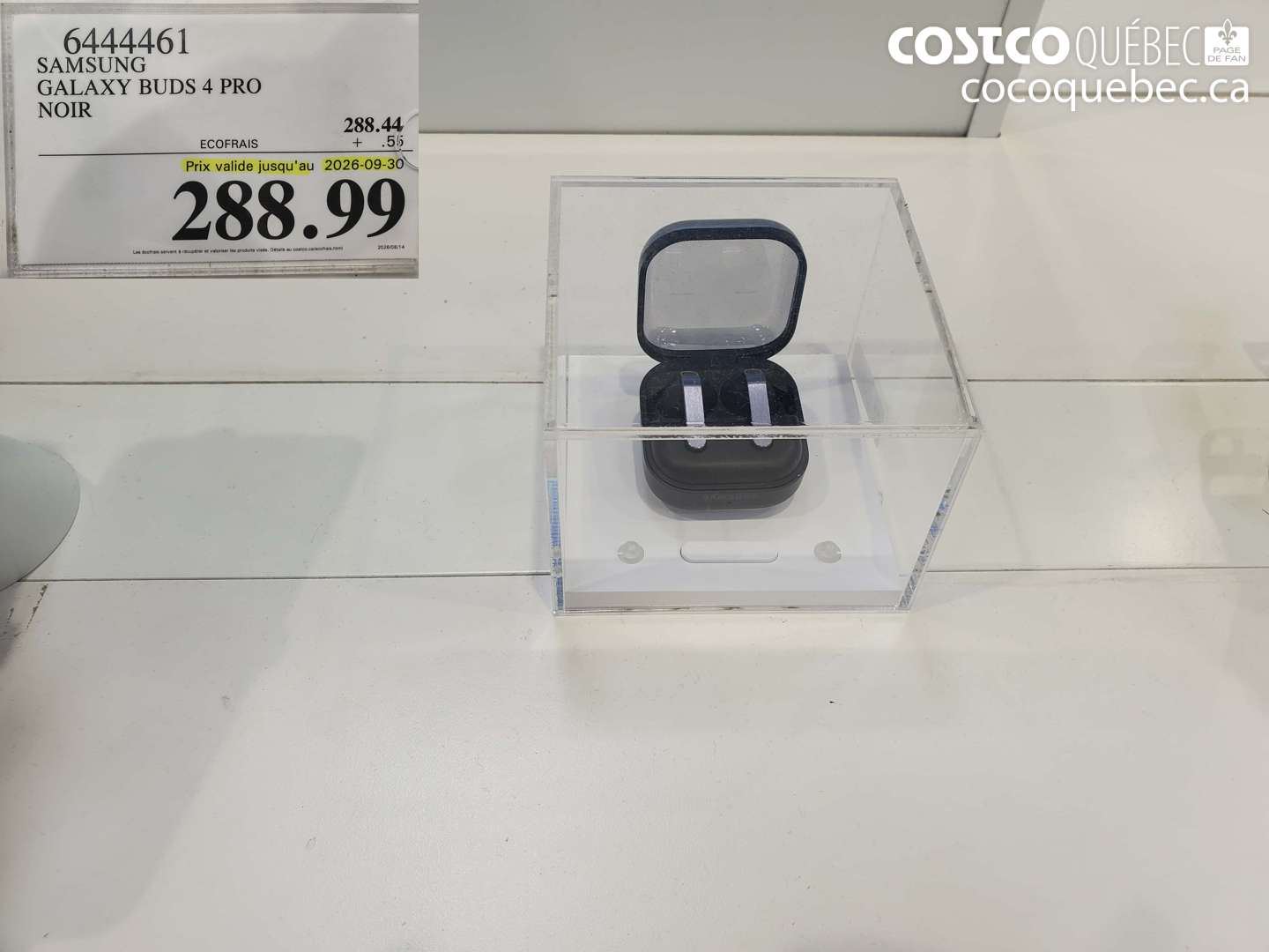6444461 SAMSUNG GALAXY BUDS 4 PRO NOIR (EXPIRES ON 2026-09-30) $288.99