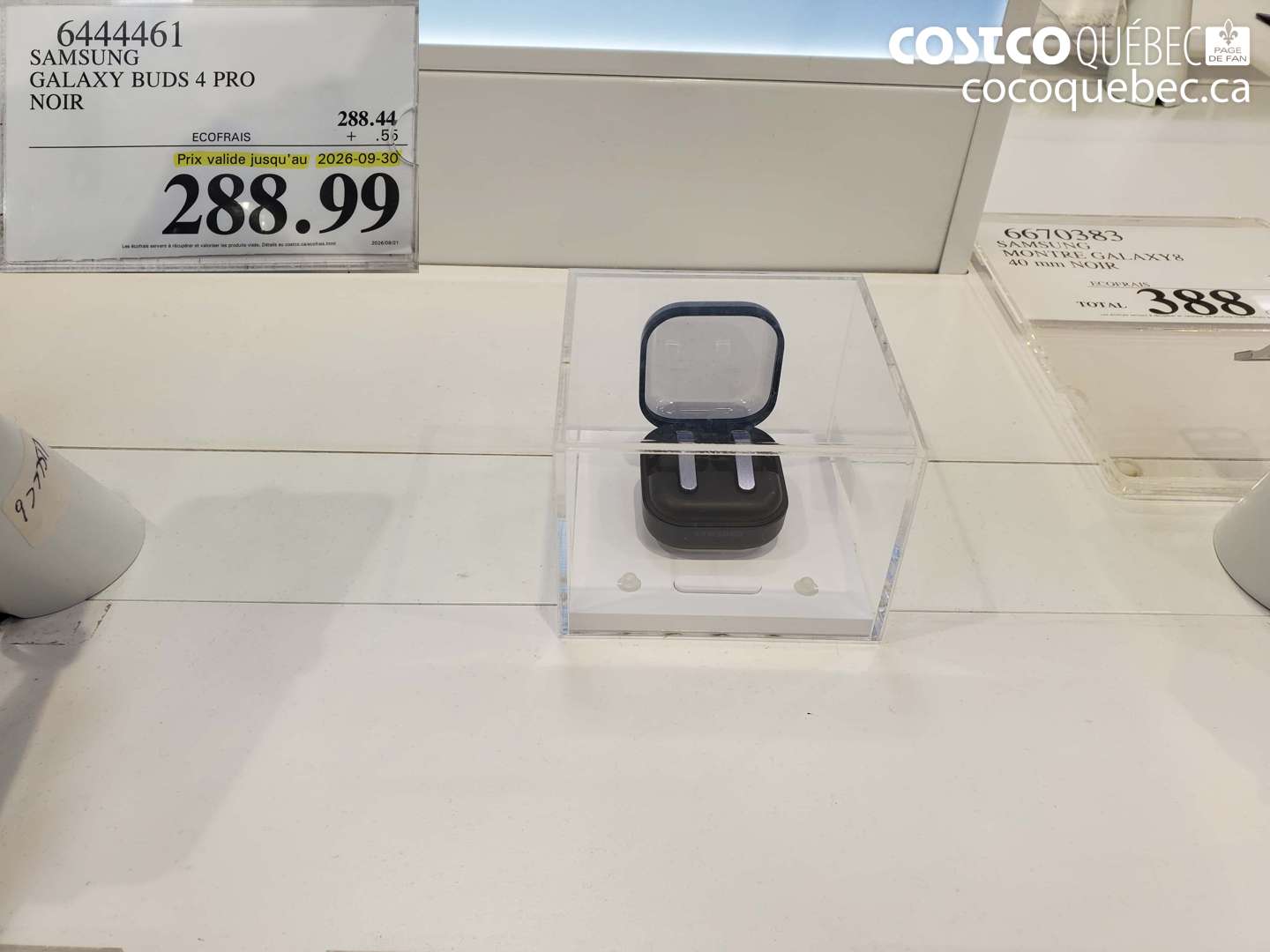 6444461 SAMSUNG GALAXY BUDS 4 PRO NOIR (EXPIRES ON 2026-09-30) $288.99