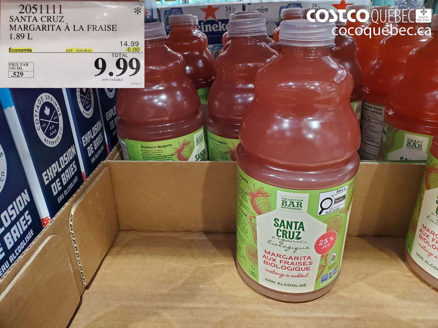 2051111 SANTA CRUZ MARGARITA À LA FRAISE 1.89 L ($5.00 INSTANT SAVINGS EXPIRES ON 2026-09-01) $9.99