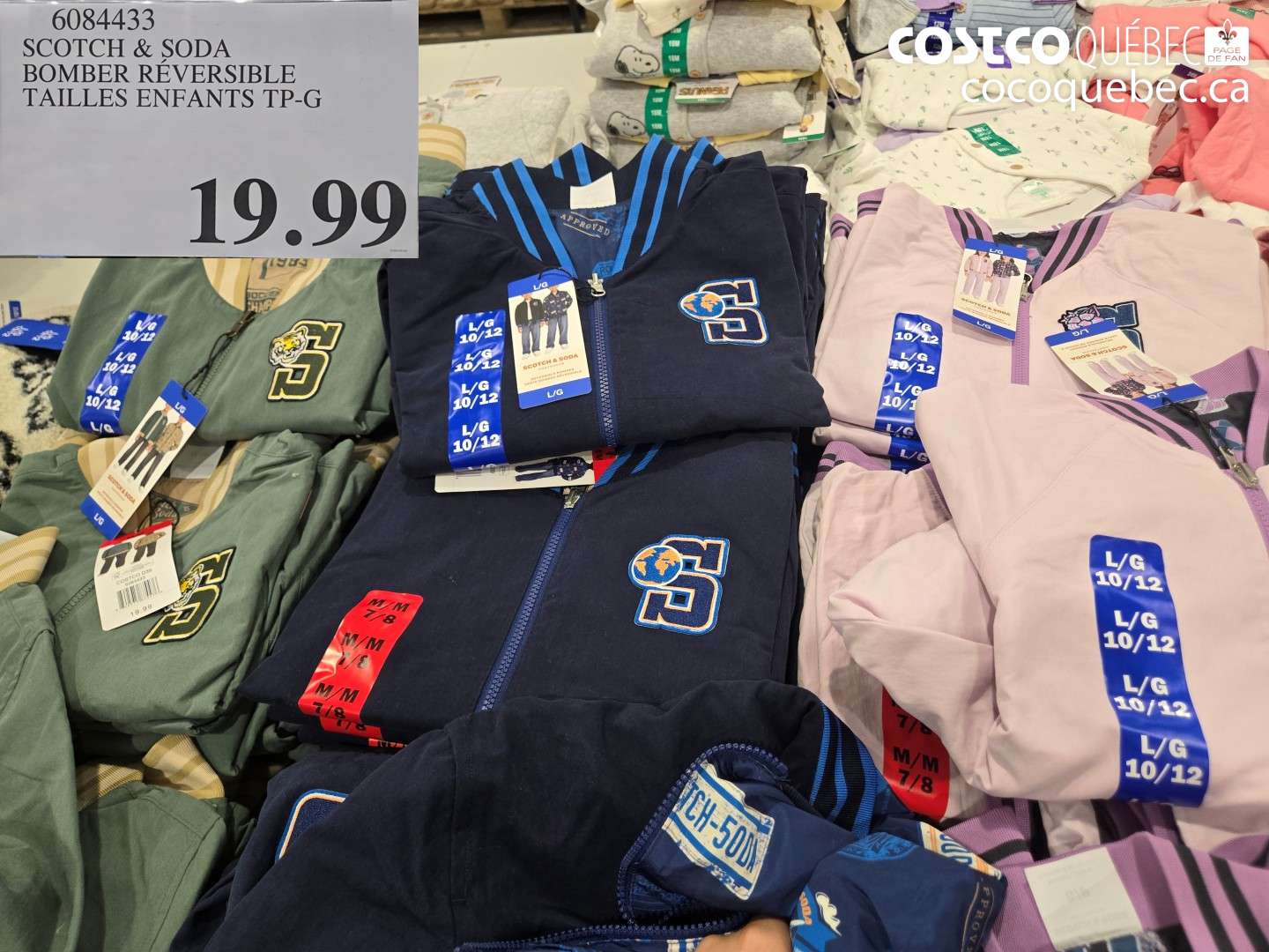 6084433 SCOTCH & SODA BOMBER RÉVERSIBLE TAILLES ENFANTS TP-G $19.99