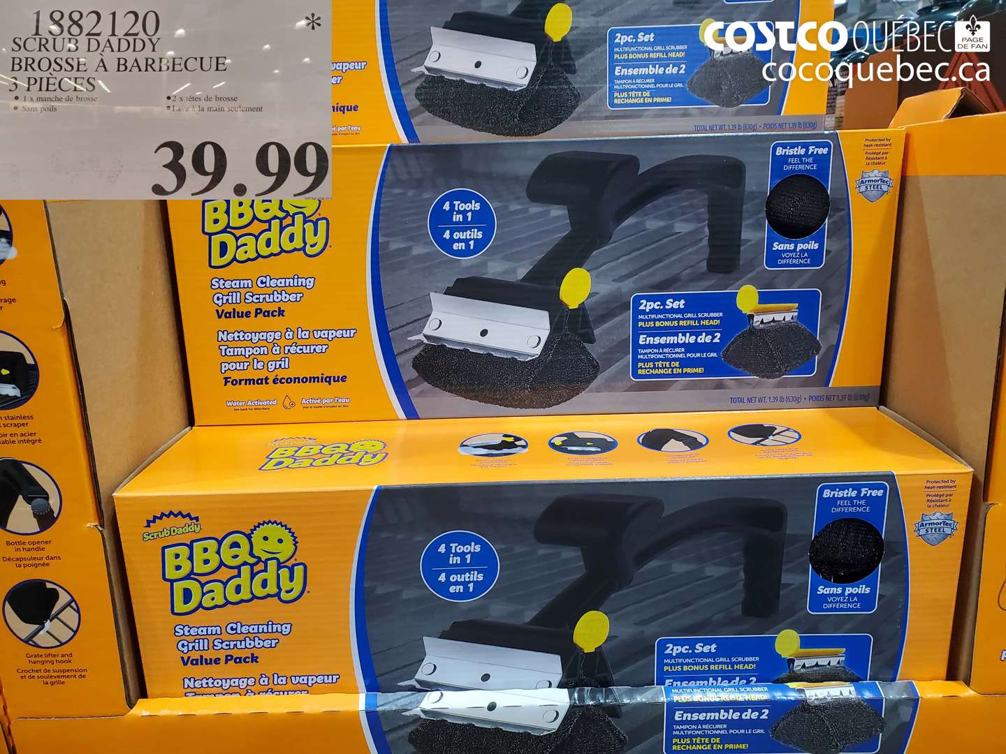 1882120 SCRUB DADDY BROSSE À BARBECUE 3 PIÈCES $39.99
