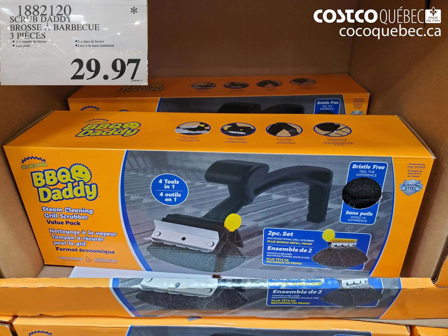1882120 SCRUB DADDY BROSSE À BARBECUE 3 PIÈCES $29.97