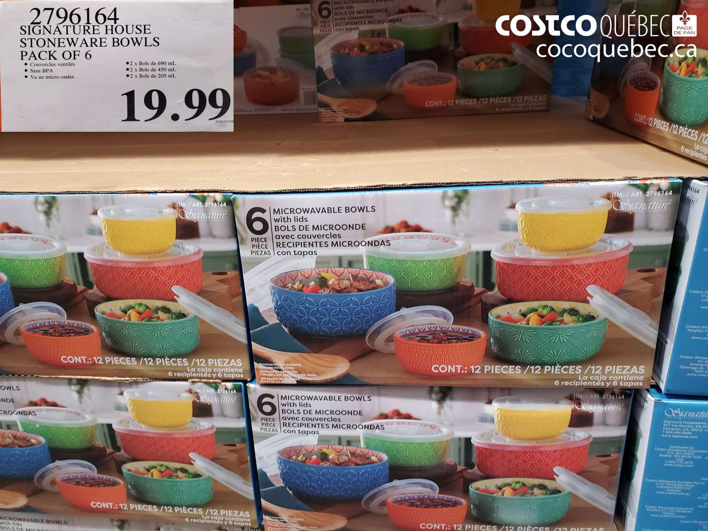 2796164 SIGNATURE HOUSE STONEWARE BOWLS PACK OF 6 $19.99