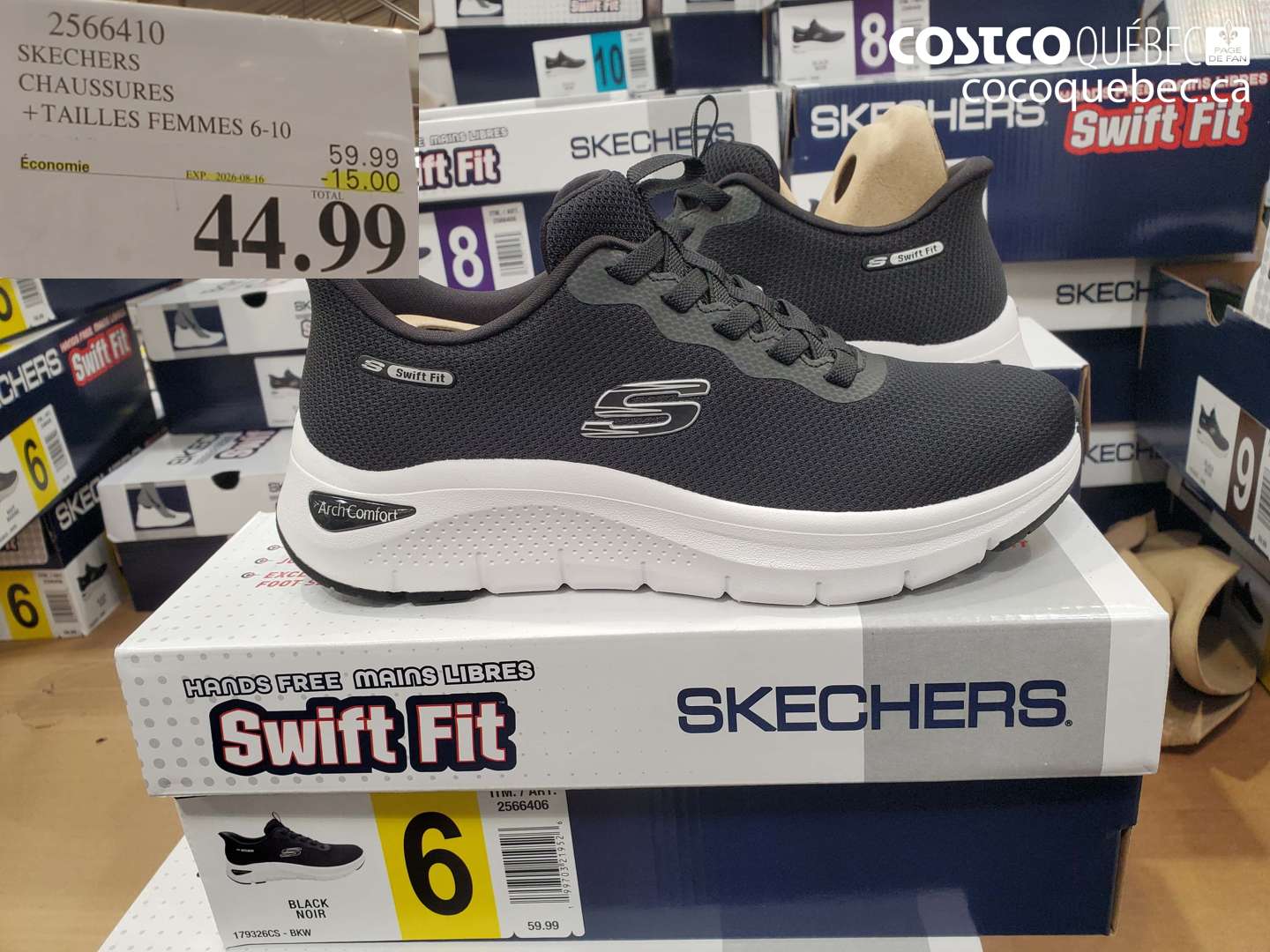 2566410 SKECHERS CHAUSSURES ($15.00 INSTANT SAVINGS EXPIRES ON 2026-08-16) $44.99