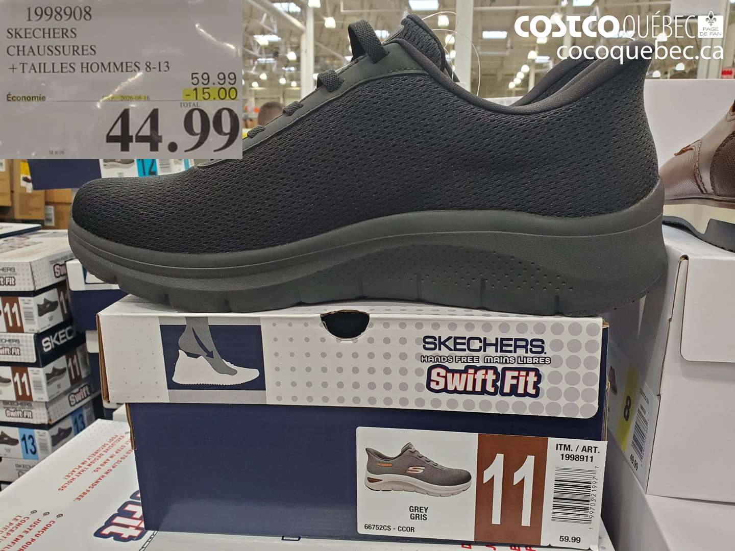 1998908 SKECHERS CHAUSSURES ($15.00 INSTANT SAVINGS EXPIRES ON 2026-08-16) $44.99