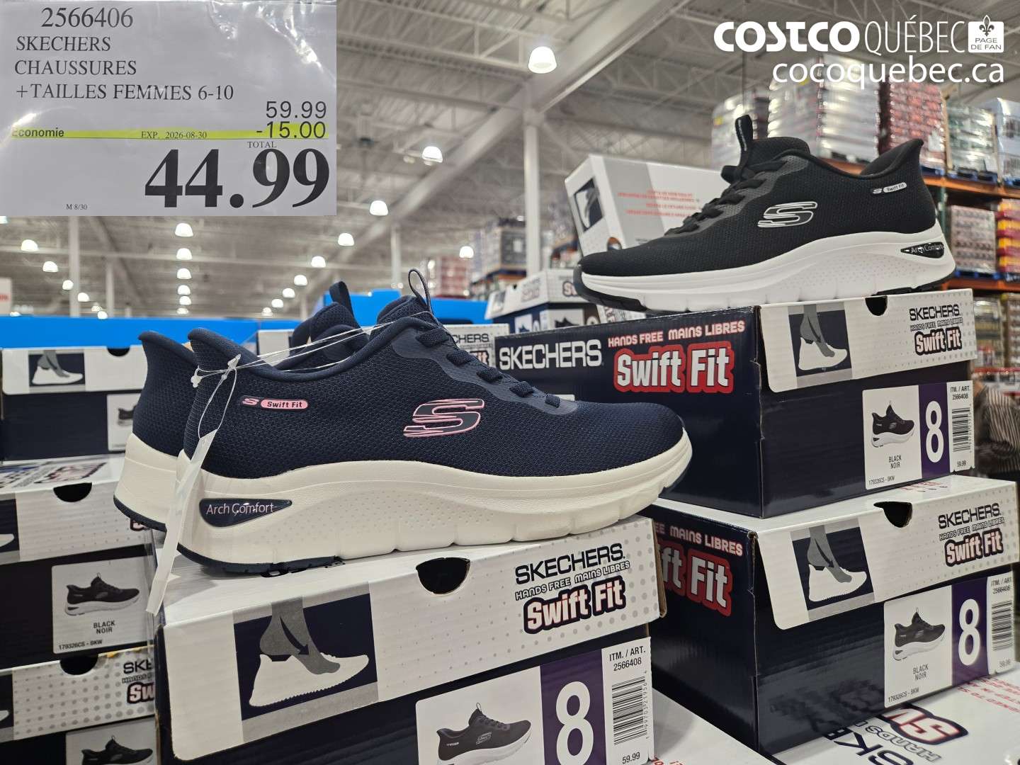 2566406 SKECHERS CHAUSSURES ($15.00 INSTANT SAVINGS EXPIRES ON 2026-08-30) $44.99