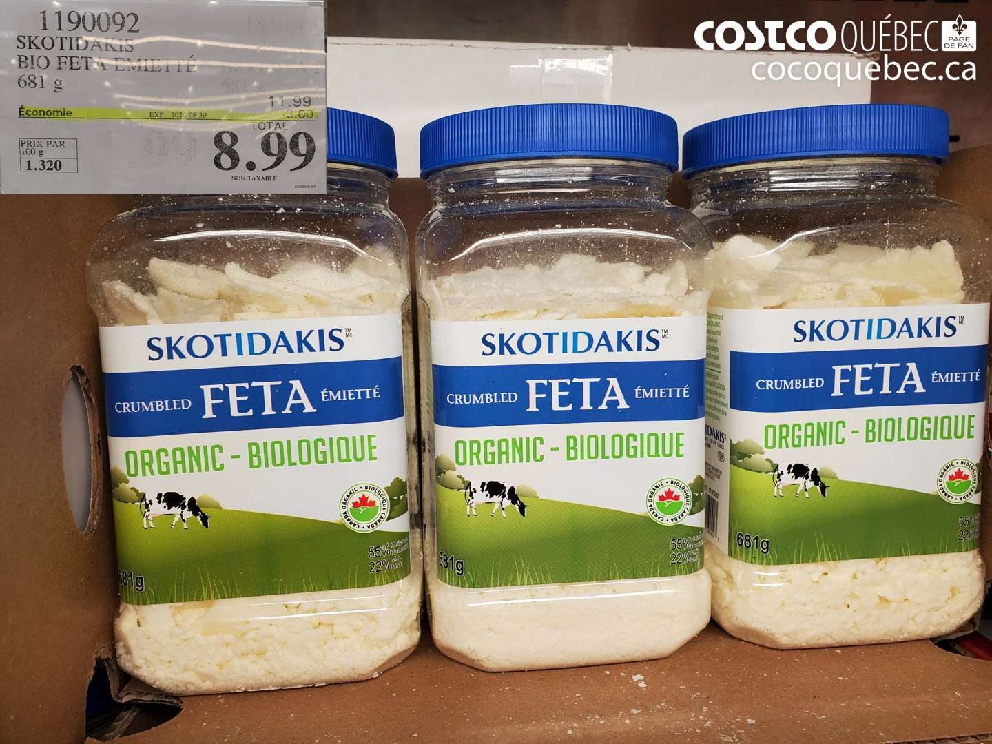 1190092 SKOTIDAKIS BIO FETA EMIETTÉ ($3.00 INSTANT SAVINGS EXPIRES ON 2026-08-30) $8.99