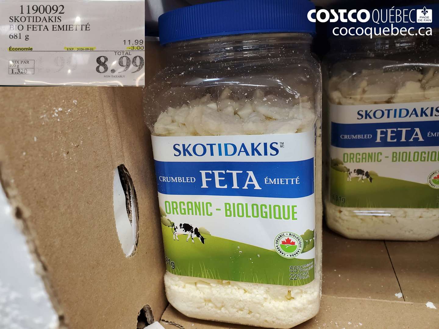 1190092 SKOTIDAKIS BIO FETA EMIETTÉ ($3.00 INSTANT SAVINGS EXPIRES ON 2026-09-01) $8.99