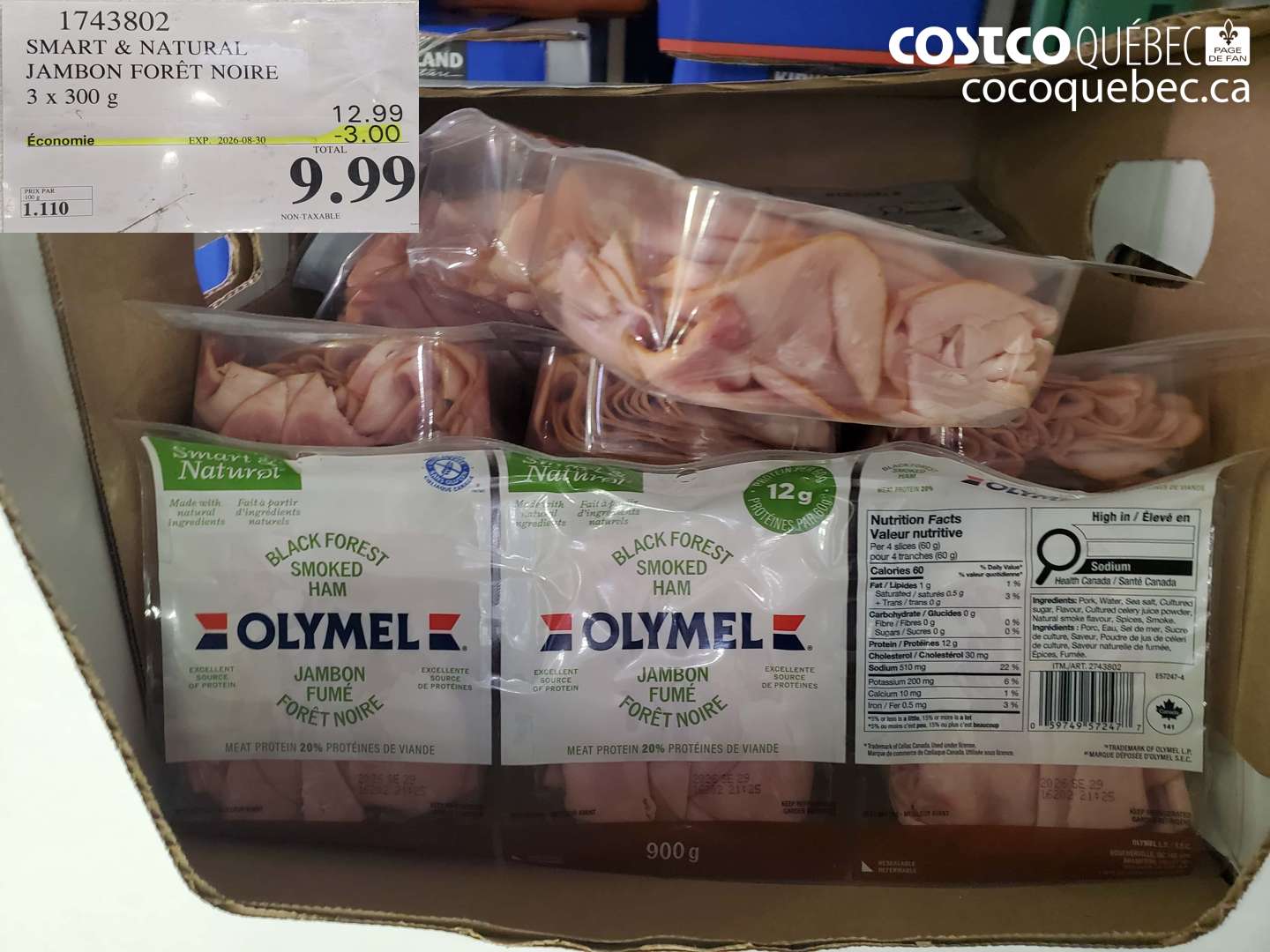 1743802 SMART & NATURAL JAMBON FORÊT NOIRE ($3.00 INSTANT SAVINGS EXPIRES ON 2026-08-30) $9.99