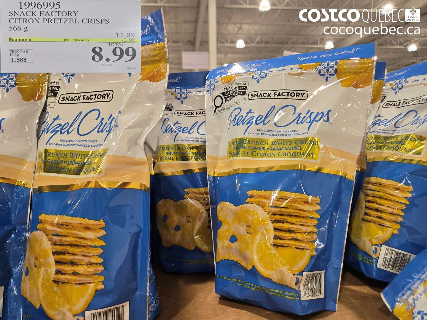 1996995 SNACK FACTORY CITRON PRETZEL CRISPS ($3.00 INSTANT SAVINGS EXPIRES ON 2026-08-23) $8.99