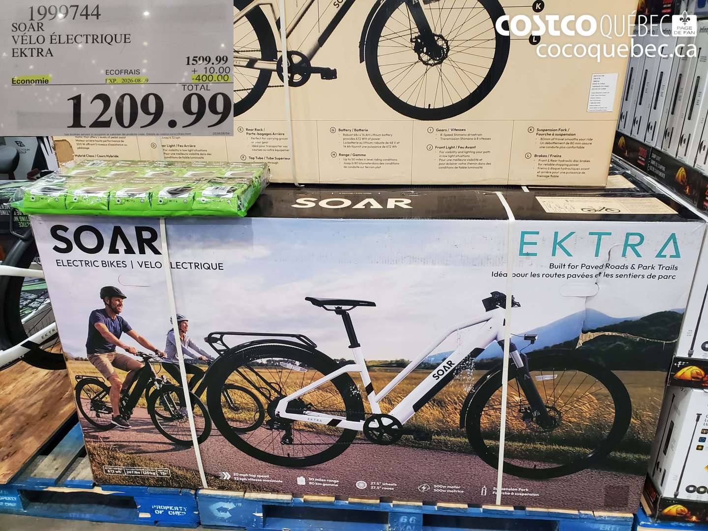 1999744 SOAR VÉLO ÉLECTRIQUE EKTRA ($400.00 INSTANT SAVINGS EXPIRES ON 2026-08-09) $1209.99