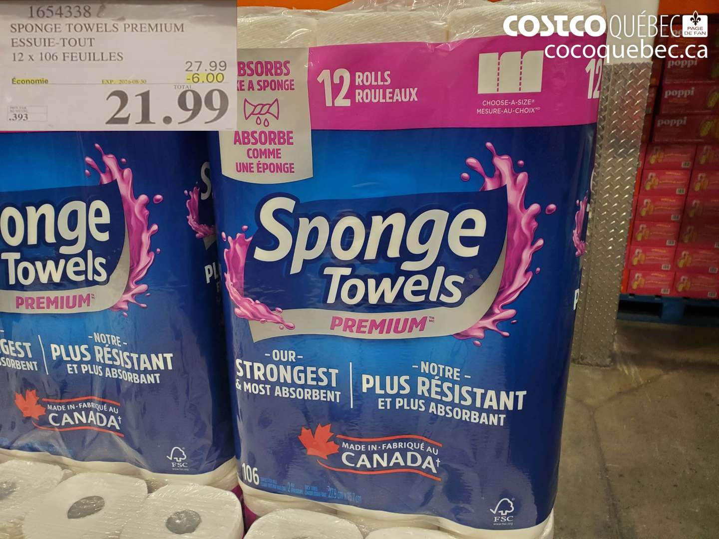 1654338 SPONGE TOWELS PREMIUM ESSUIE-TOUT ($6.00 INSTANT SAVINGS EXPIRES ON 2026-08-30) $21.99