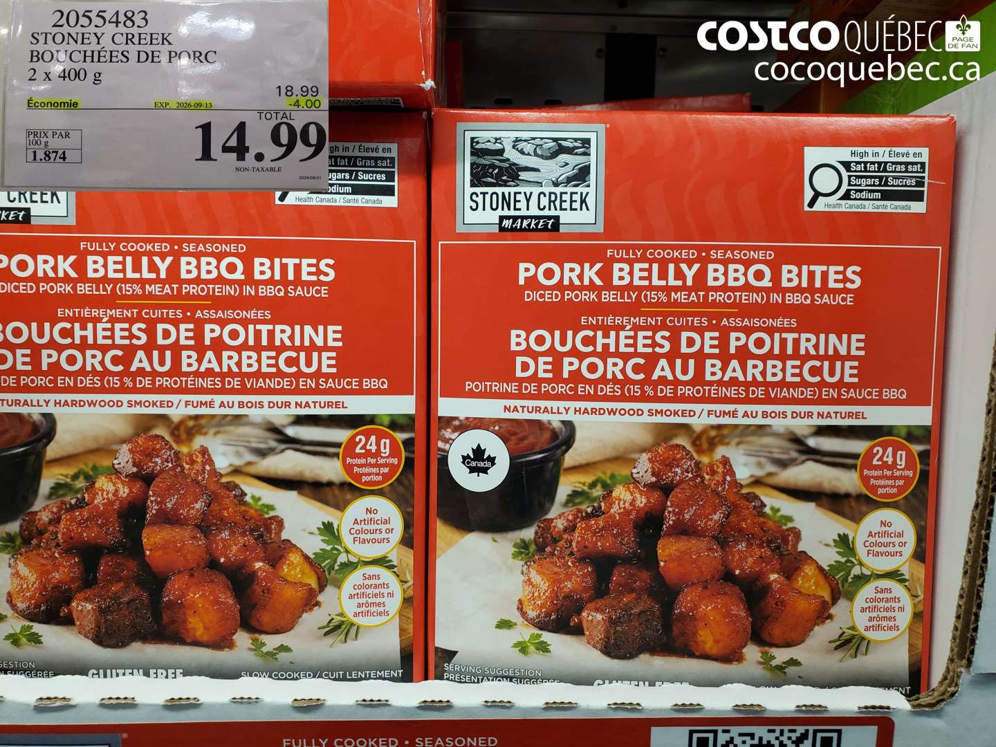 2055483 STONEY CREEK BOUCHÉES DE PORC ($4.00 INSTANT SAVINGS EXPIRES ON 2026-09-13) $14.99