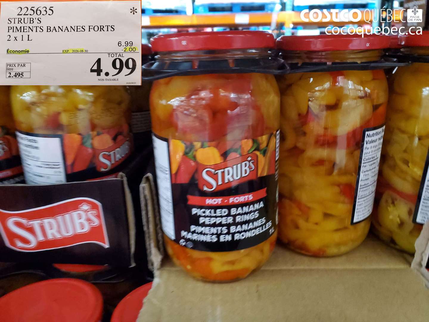225635 STRUB'S PIMENTS BANANES FORTS ($2.00 INSTANT SAVINGS EXPIRES ON 2026-08-30) $4.99