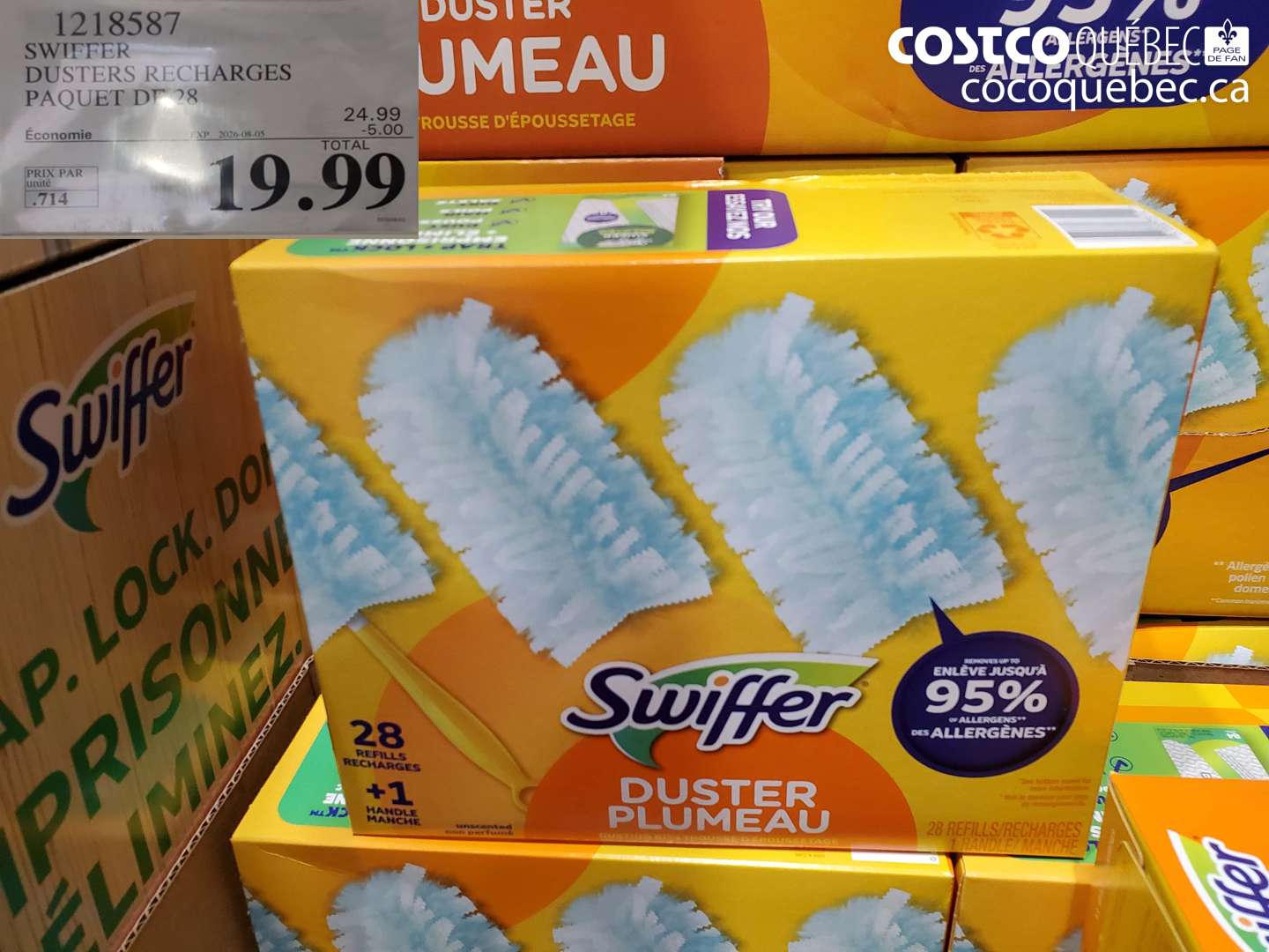 1218587 SWIFFER DUSTERS RECHARGES PAQUET DE 28 ($5.00 INSTANT SAVINGS EXPIRES ON 2026-08-05) $19.99