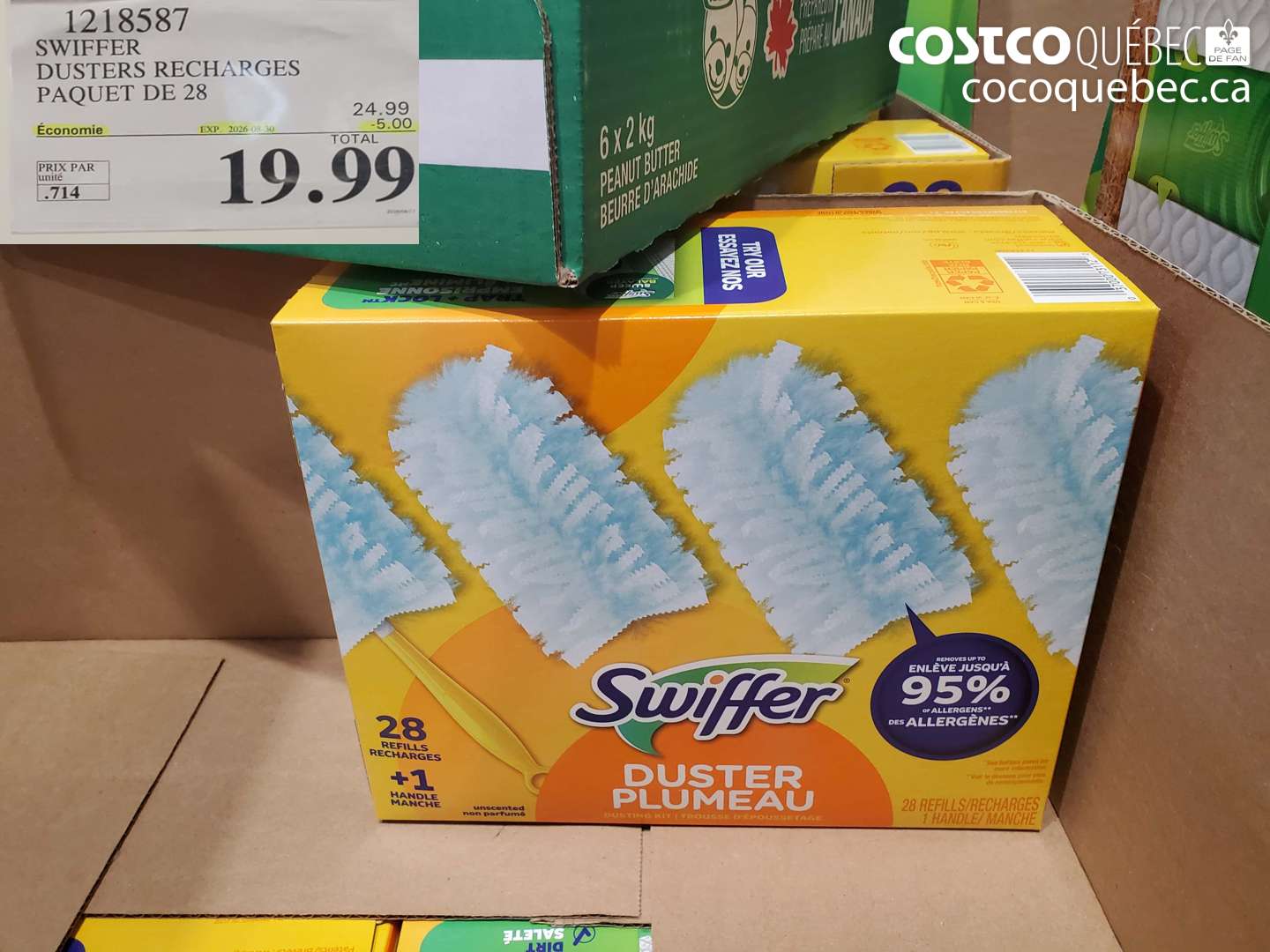 1218587 SWIFFER DUSTERS RECHARGES PAQUET DE 28 ($5.00 INSTANT SAVINGS EXPIRES ON 2026-08-30) $19.99