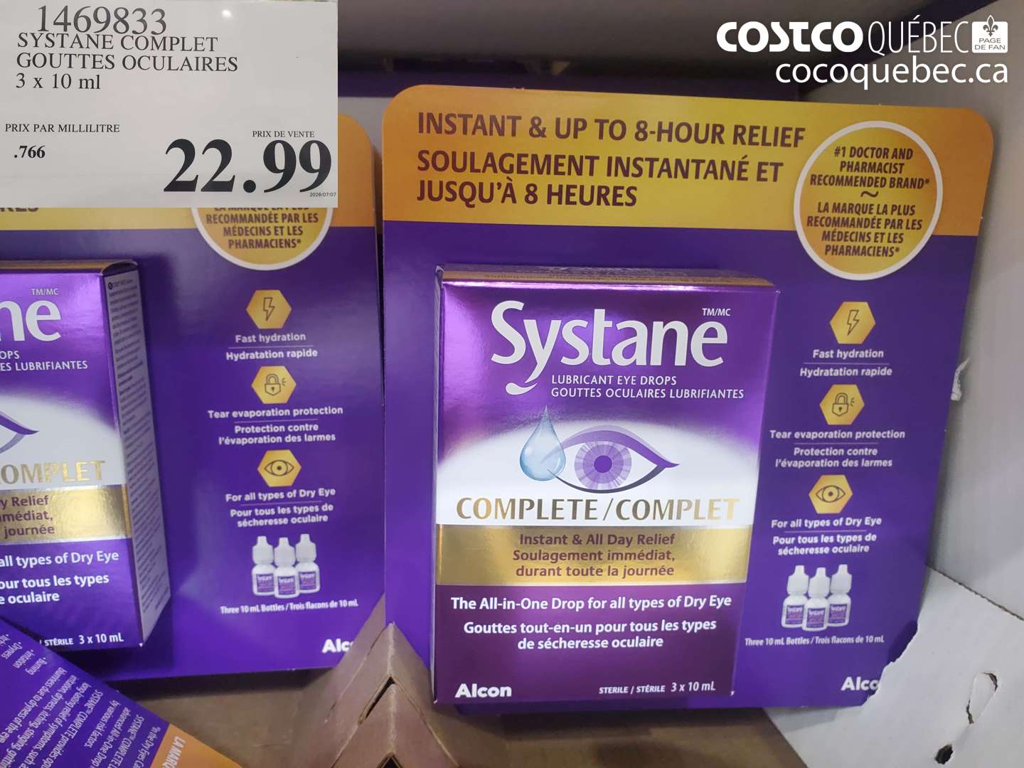 1469833 SYSTANE COMPLET GOUTTES OCULAIRES $22.99