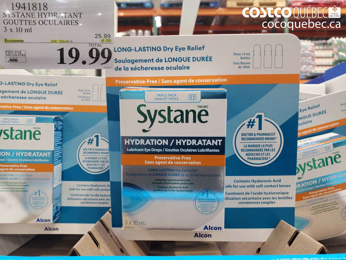 1941818 SYSTANE HYDRATANT GOUTTES OCULAIRES ($6.00 INSTANT SAVINGS EXPIRES ON 2026-08-16) $19.99