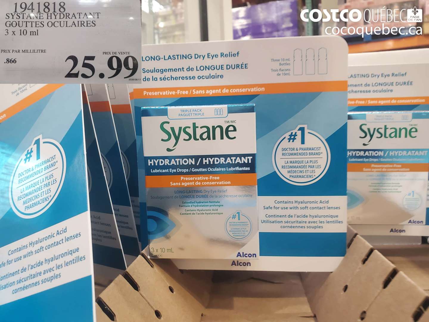1941818 SYSTANE HYDRATANT GOUTTES OCULAIRES $25.99