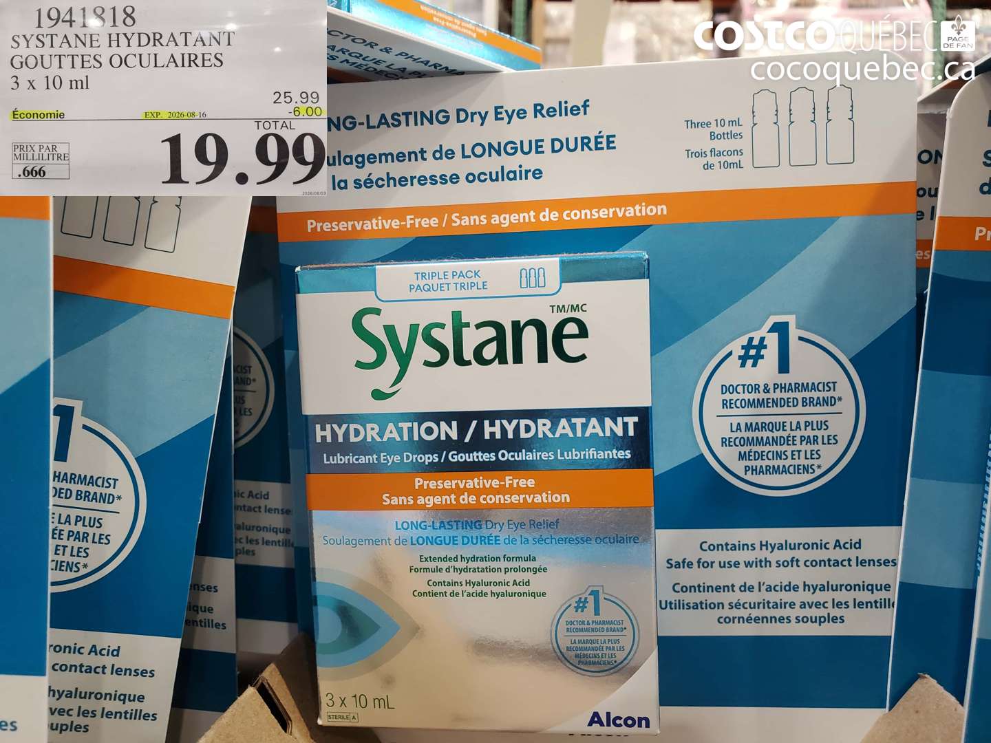 1941818 SYSTANE HYDRATANT GOUTTES OCULAIRES 3 X 10 ML ($6.00 INSTANT SAVINGS EXPIRES ON 2026-08-16) $19.99