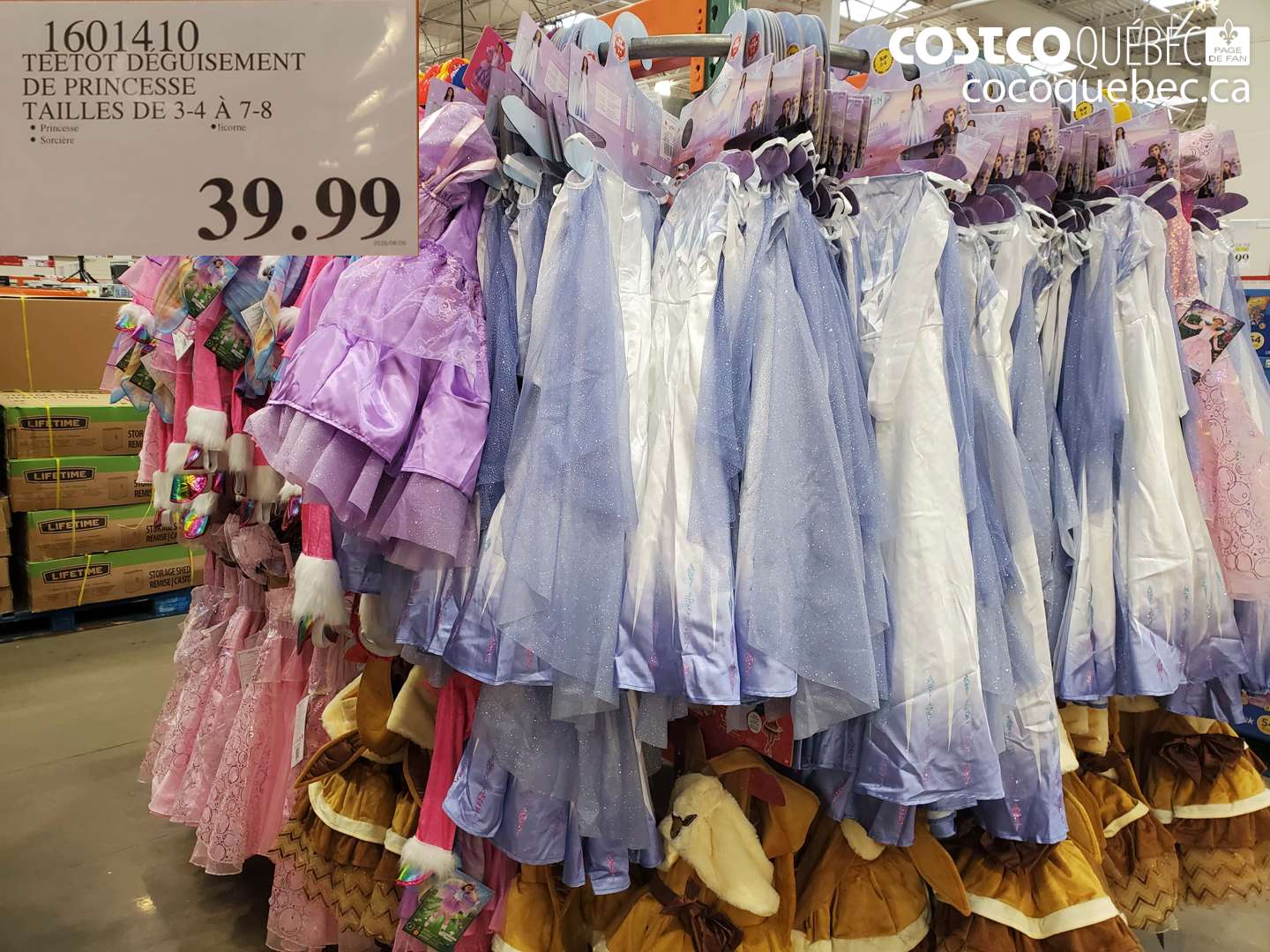 1601410 TEETOT DÉGUISEMENT DE PRINCESSE TAILLES DE 3-4 À 7-8 $39.99