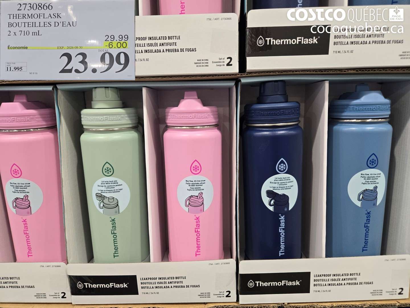 2730866 THERMOFLASK BOUTEILLES D'EAU ($6.00 INSTANT SAVINGS EXPIRES ON 2026-08-30) $23.99