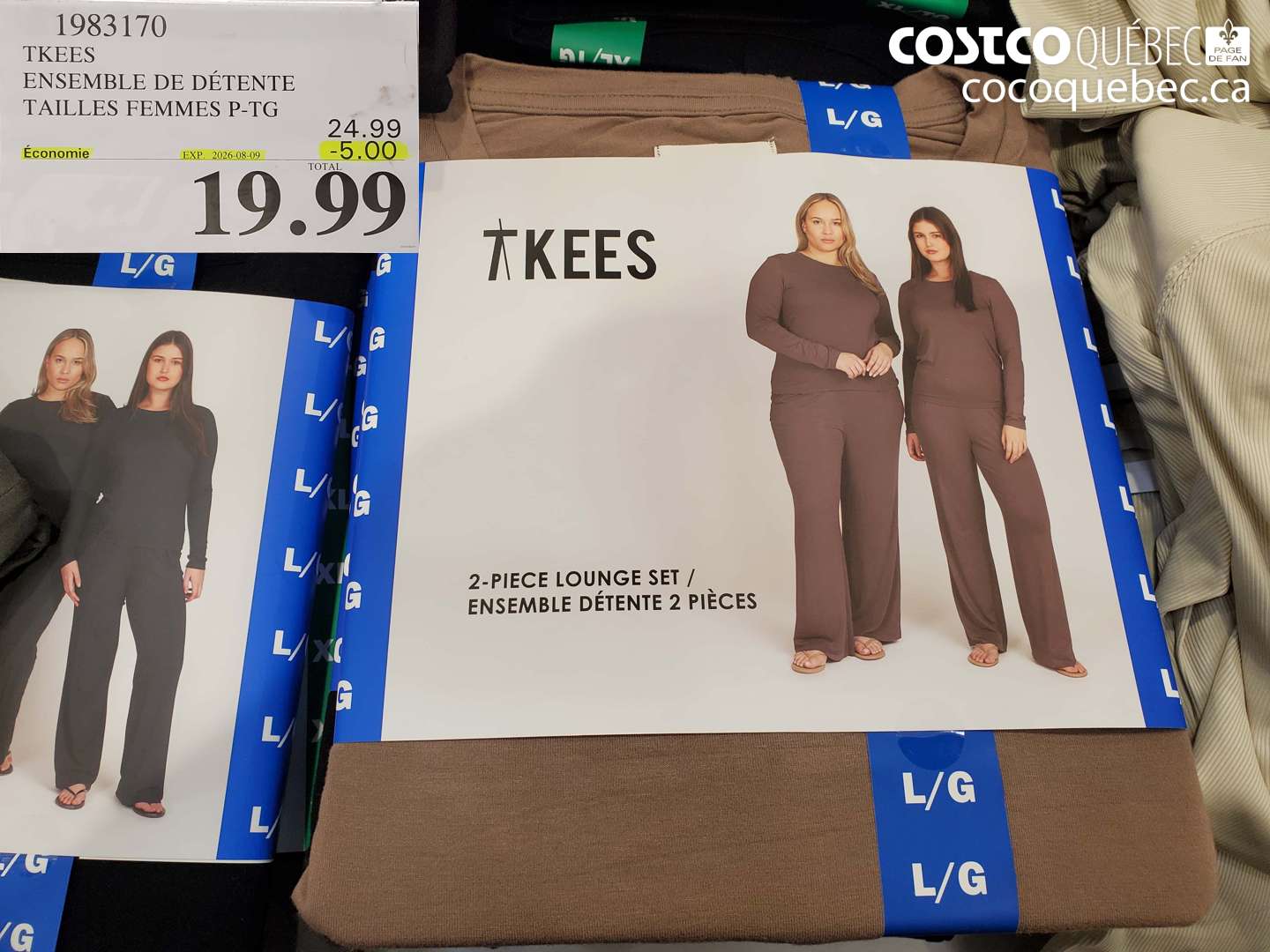 1983170 TKEES ENSEMBLE DE DÉTENTE TAILLES FEMMES P-TG ($5.00 INSTANT SAVINGS EXPIRES ON 2026-08-09) $19.99