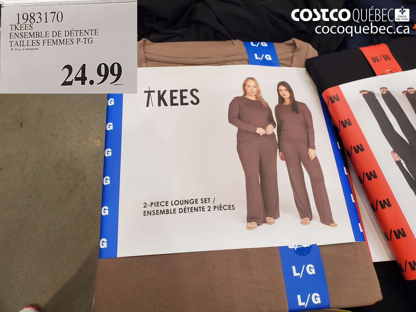 1983170 TKEES ENSEMBLE DE DÉTENTE TAILLES FEMMES P-TG $24.99