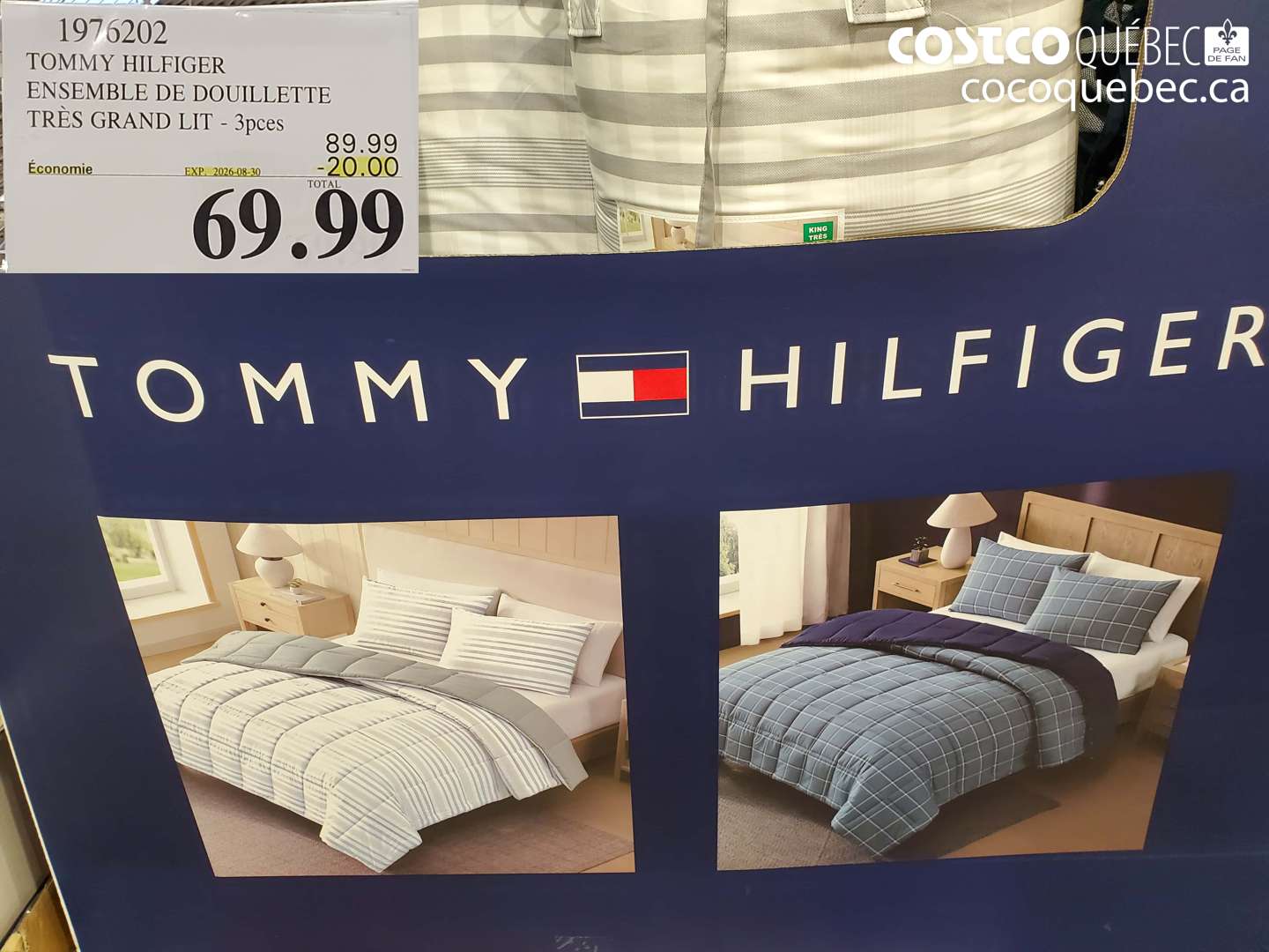 1976202 TOMMY HILFIGER ENSEMBLE DE DOUILLETTE TRÈS GRAND LIT - 3PCES ($20.00 INSTANT SAVINGS EXPIRES ON 2026-08-30) $69.99