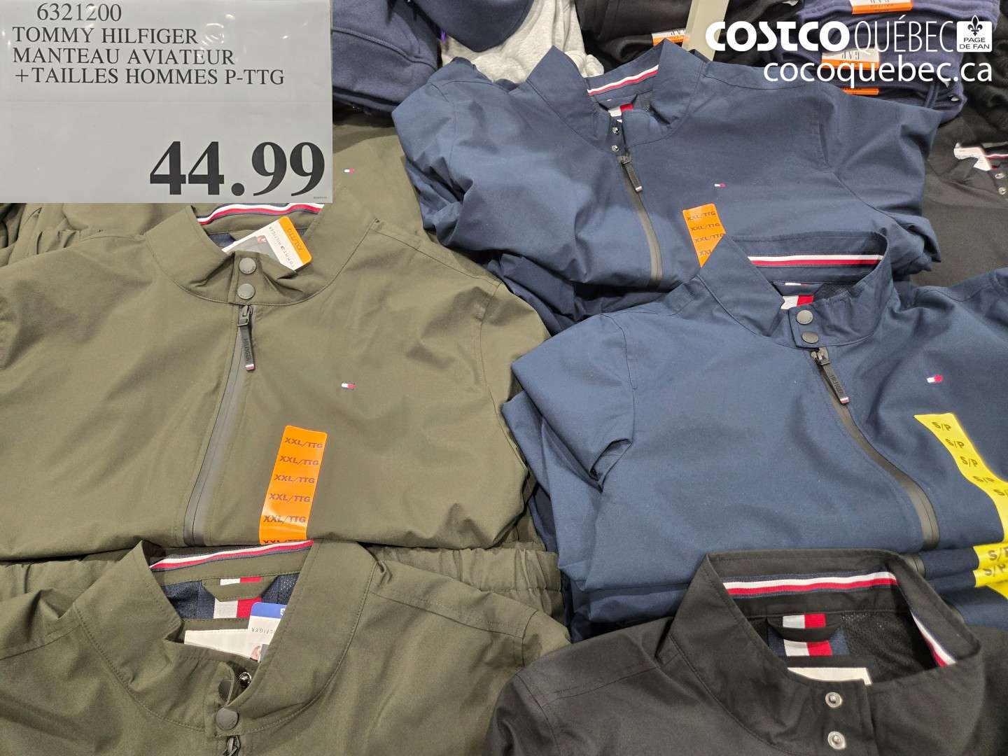 6321200 TOMMY HILFIGER MANTEAU AVIATEUR + TAILLES HOMMES P-TTG $44.99