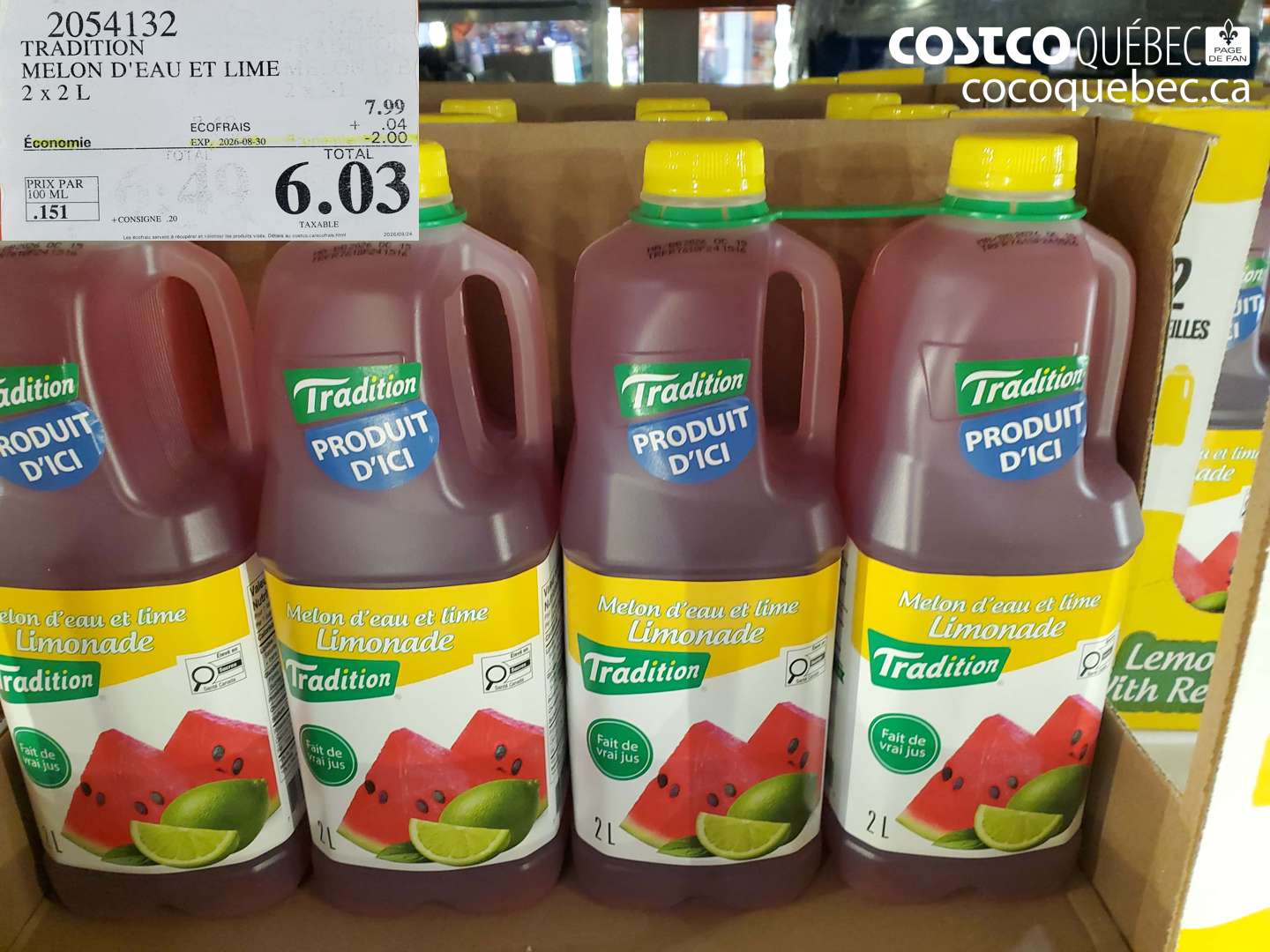 2054132 TRADITION MELON D'EAU ET LIME ($2.00 INSTANT SAVINGS EXPIRES ON 2026-08-30) $6.03
