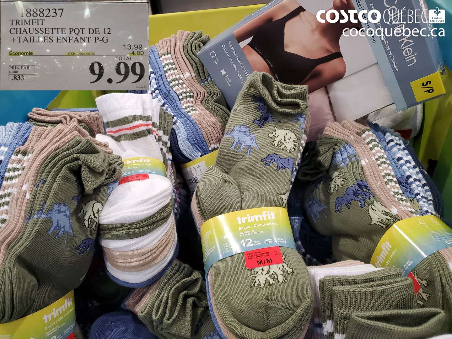 1888237 TRIMFIT CHAUSSETTE PQT DE 12 + TAILLES ENFANT P-G ($4.00 INSTANT SAVINGS EXPIRES ON 2026-08-30) $9.99