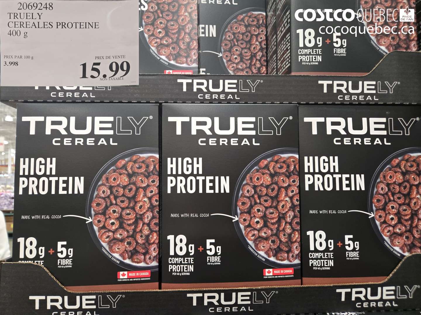 2069248 TRUELY CEREALES PROTEINE $15.99