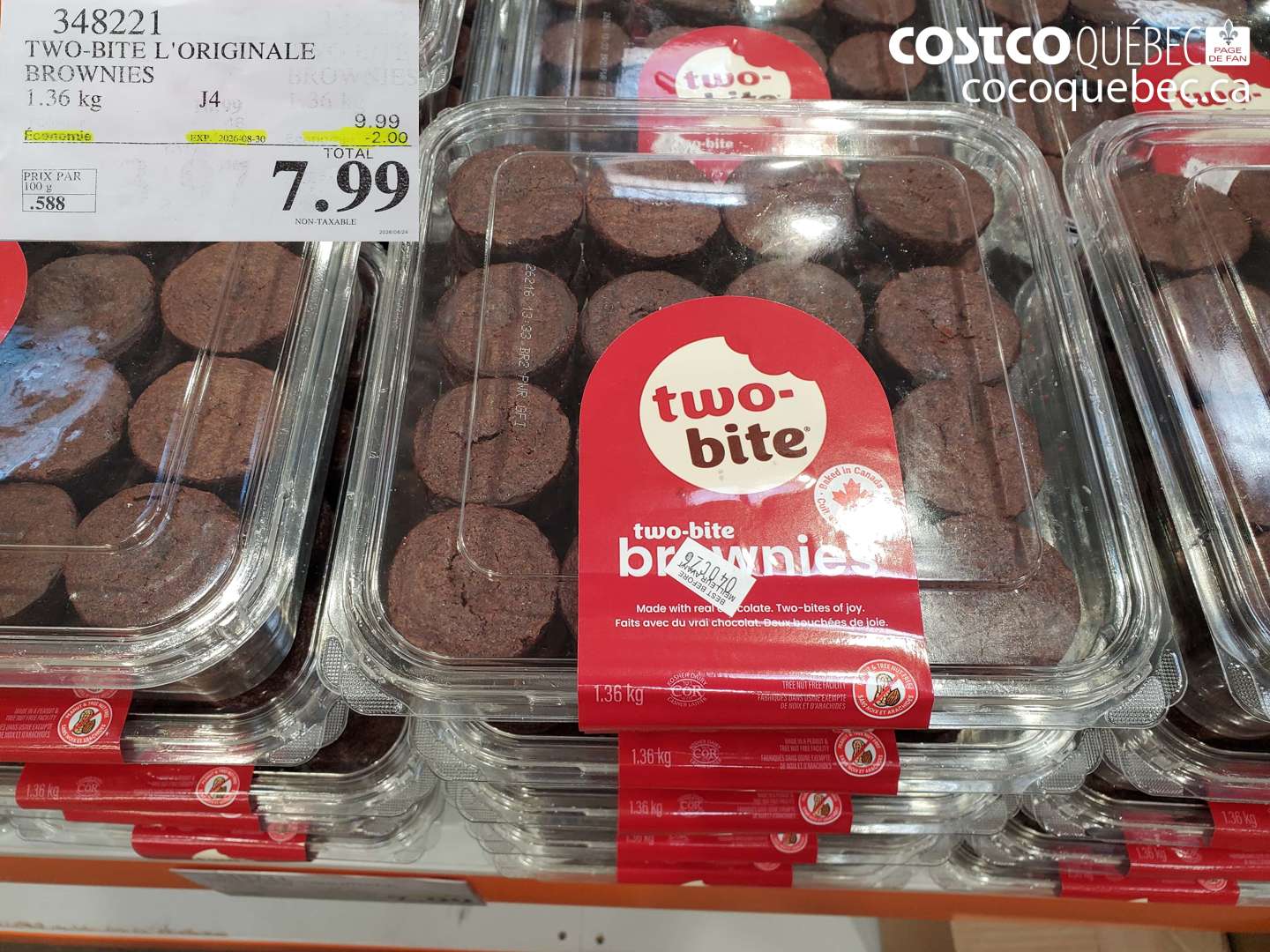 348221 TWO-BITE L'ORIGINALE BROWNIES ($2.00 INSTANT SAVINGS EXPIRES ON 2026-08-30) $7.99