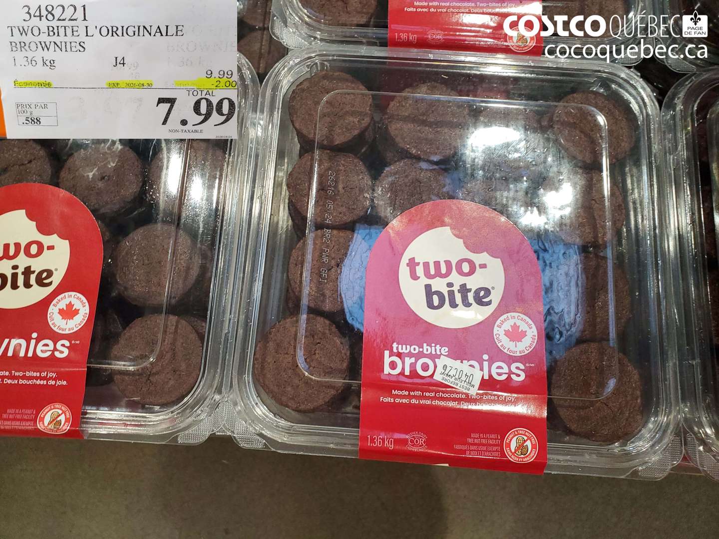 348221 TWO-BITE L'ORIGINALE BROWNIES ($2.00 INSTANT SAVINGS EXPIRES ON 2026-08-30) $7.99