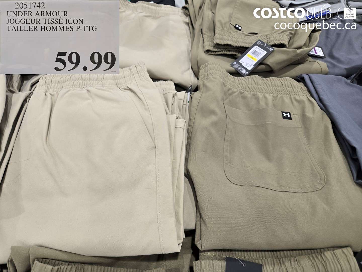 2051742 UNDER ARMOUR JOGGEUR TISSÉ ICON TAILLER HOMMES P-TTG $59.99