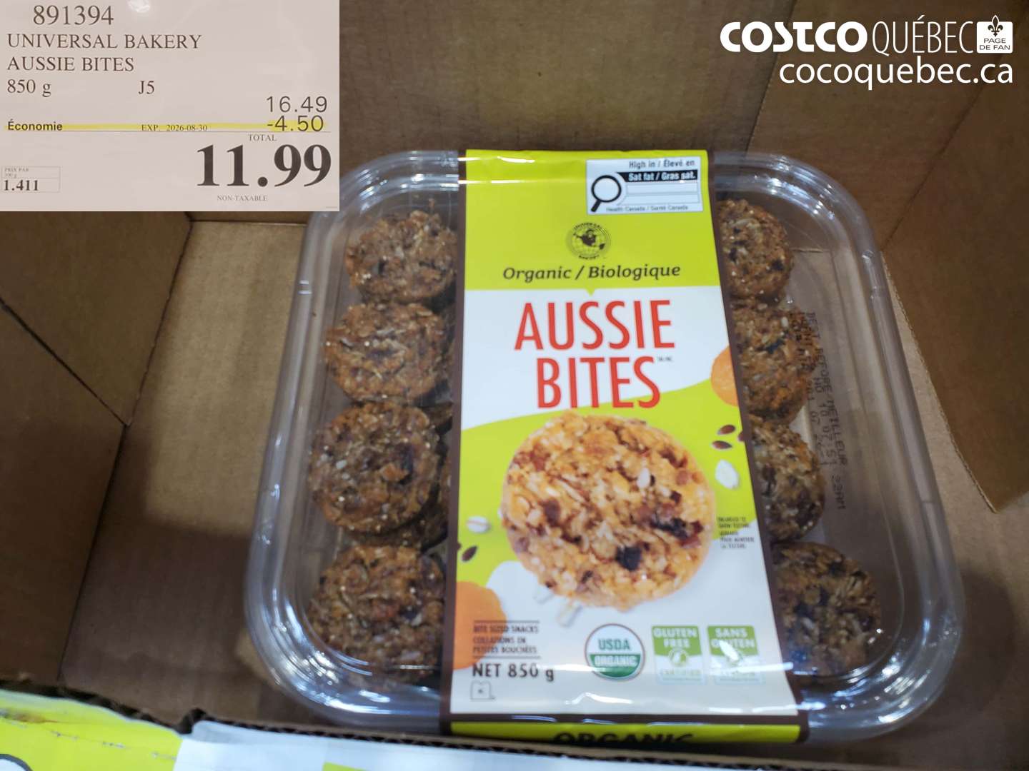 891394 UNIVERSAL BAKERY AUSSIE BITES ($4.50 INSTANT SAVINGS EXPIRES ON 2026-08-30) $11.99
