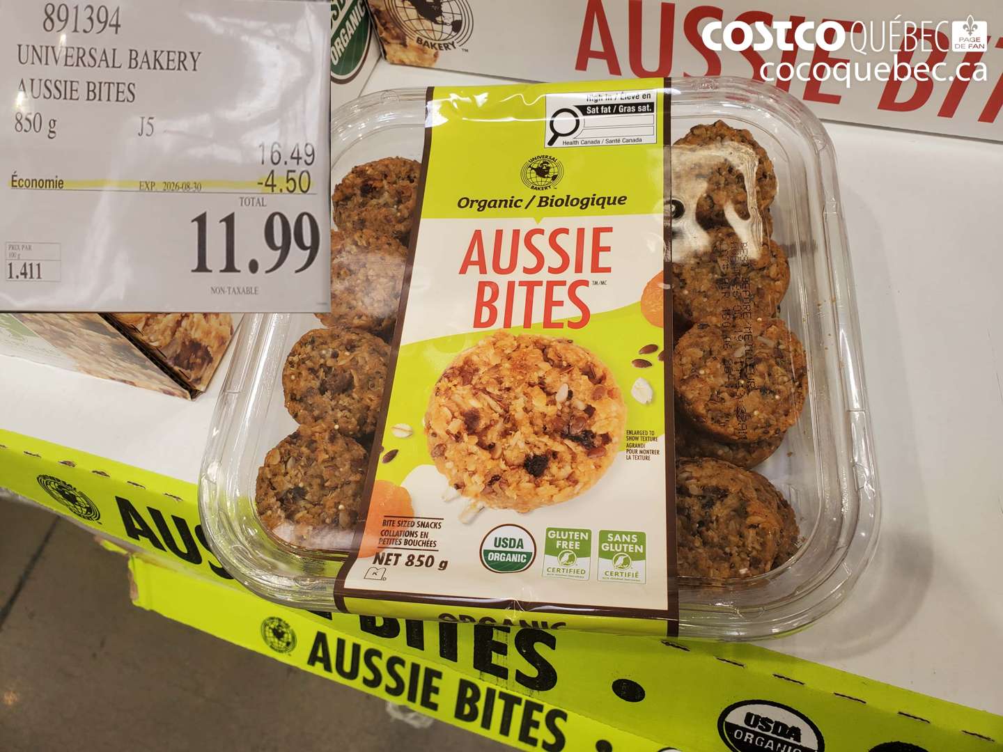 891394 UNIVERSAL BAKERY AUSSIE BITES ($4.50 INSTANT SAVINGS EXPIRES ON 2026-08-30) $11.99
