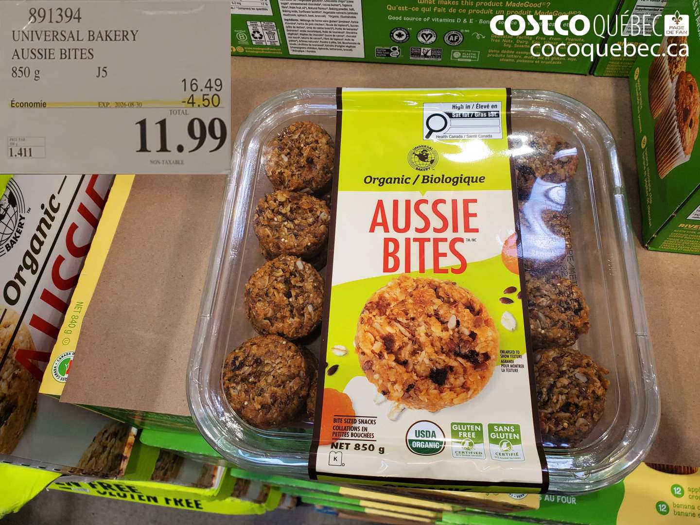 891394 UNIVERSAL BAKERY AUSSIE BITES ($4.50 INSTANT SAVINGS EXPIRES ON 2026-08-30) $11.99